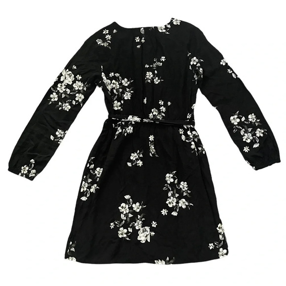 GAP Mini Floral Black Elastic Waist Dress Size S - Picture 7 of 7